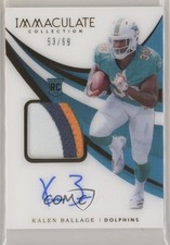 2018 Panini Immaculate Rookie 53/99 Kalen Ballage #125 Patch Auto 7zf