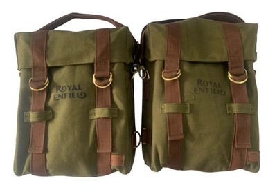 Passend Für Royal Enfield Classic 350cc 500cc Olivgrün Militär Pannier Taschen