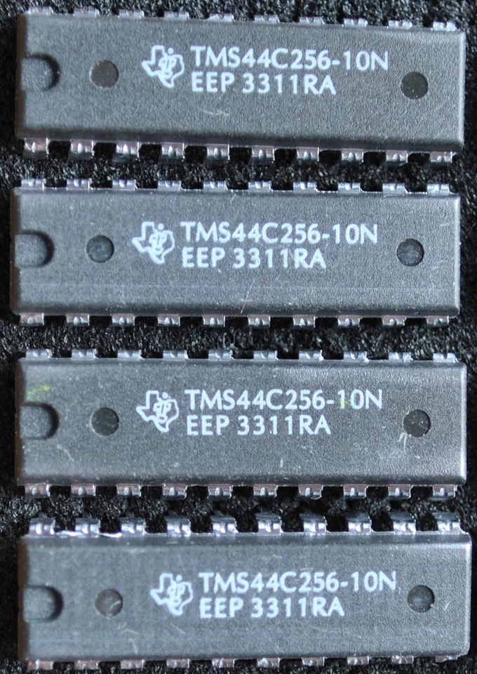 🔧 4x TI TMS44C256-10 – DRAM 256k×4 – 100ns – DIP20 – Amiga / Atari / Apple / PC - Bild 1 von 1