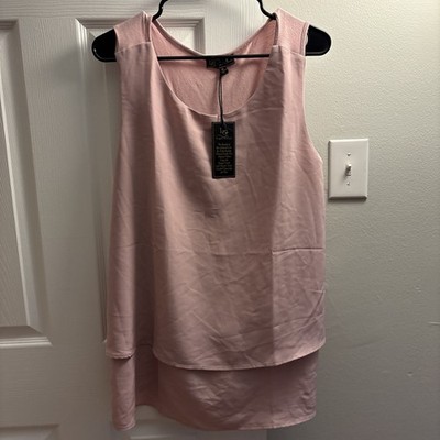 DG2 by Diane Gilman Easy Tank Top Layered Pink Size XL NWT