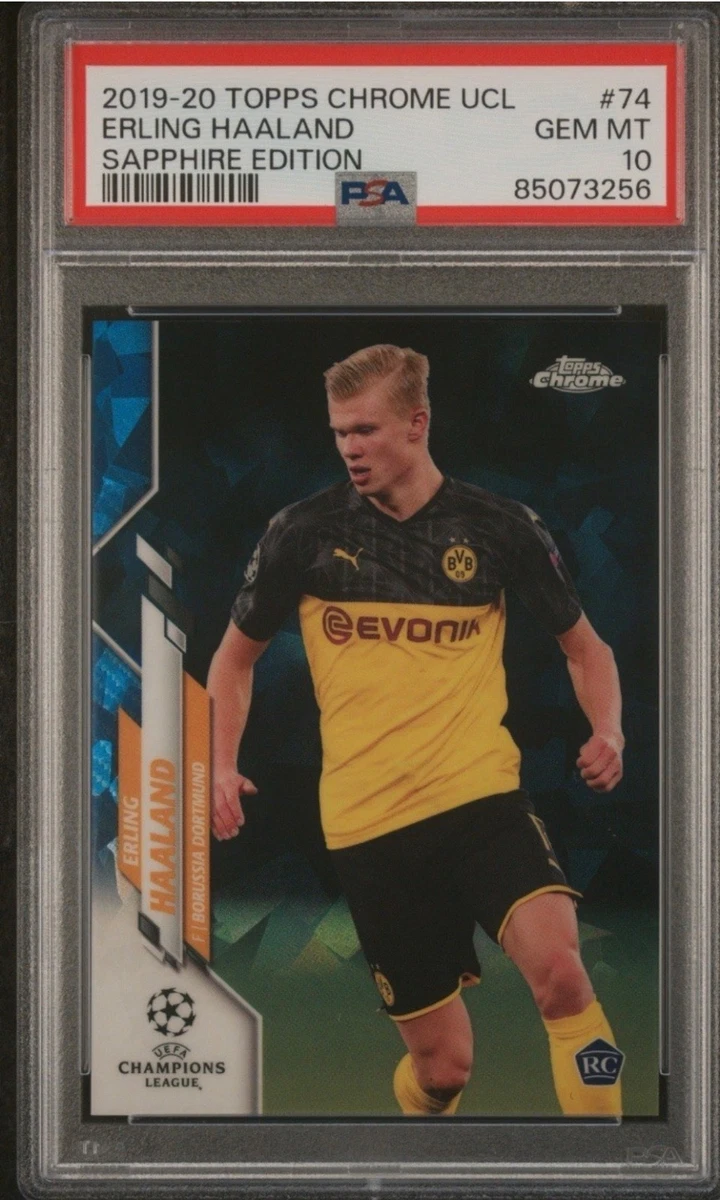 2019-20 Topps Chrome UCL Sapphire Edition Erling Haaland #74 for