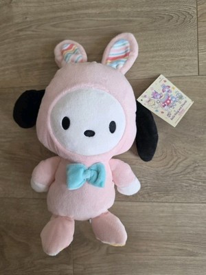 Sanrio HELLO KITTY EASTER  POCHACCO w/BUNNY SUIT  8''  PLUSH NWT Soft Toy Rabbit
