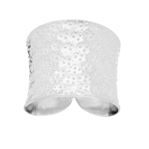 Bague Argent .999 Fin Réglable Style Antique Martelé - 81stgeneration - Artisanat Hill Tribe