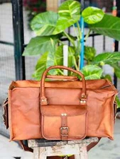 Inspire Leather Vintage Duffle Luggage Weekend Gym Overnight Travel Bag