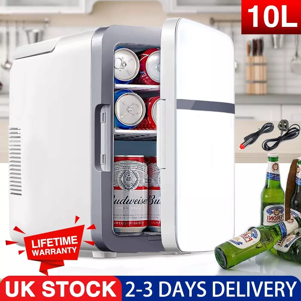 10L Portable Mini Fridge Cooler Warmer Small Ice Box Bedroom Office Table Top
