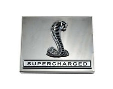 1998-2004 Mustang Engine Fuse Box Cover Polished W Supercharged Cobra Emblems 1998-2004 Mustang Engine Fuse Box Cover Polished W Supercharged Cobra Emblems