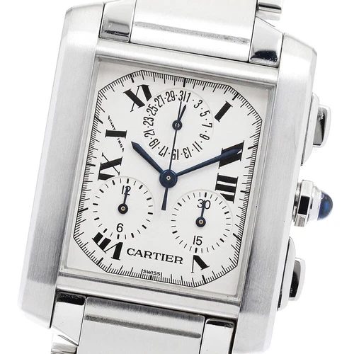CARTIER Tank Française XL Chrono Reflex W51001Q3 Quartz Men's Watch_868881