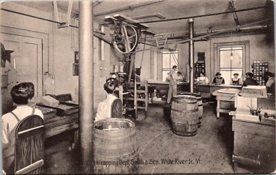 White River Junction, VT Wrapping Dept. Smith and Son Postcard
