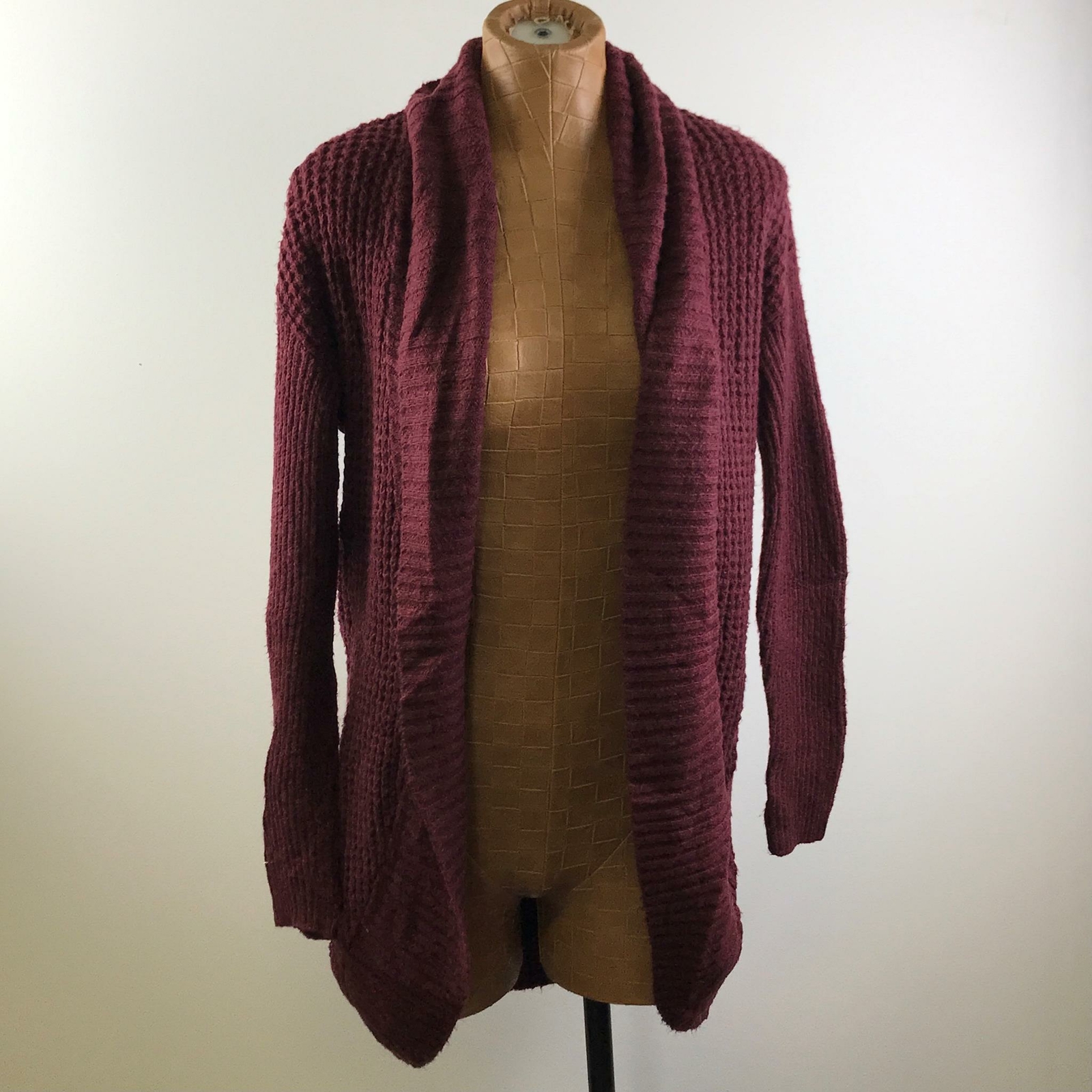 Purple Cardigan Knit Sweater 