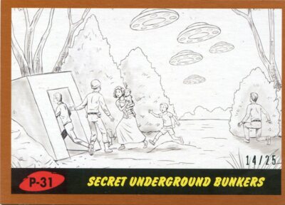 2017 TOPPS MARS ATTACKS #14/25 SECRET UNDERGROUND BUNKERS #P-31 