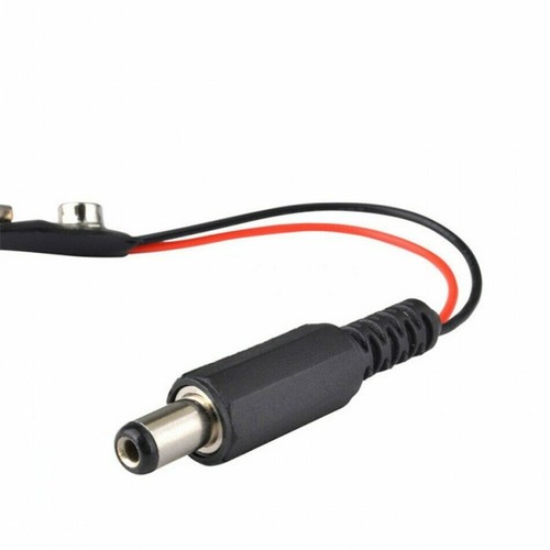 9V Battery Power Cable Holder Plug to DC Connector Wire Lead Jack 5.5mm x 2.1mm - Picture 2 of 3