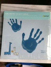 NIB Pearhead Baby and Me Handprint Wall Art Blue 