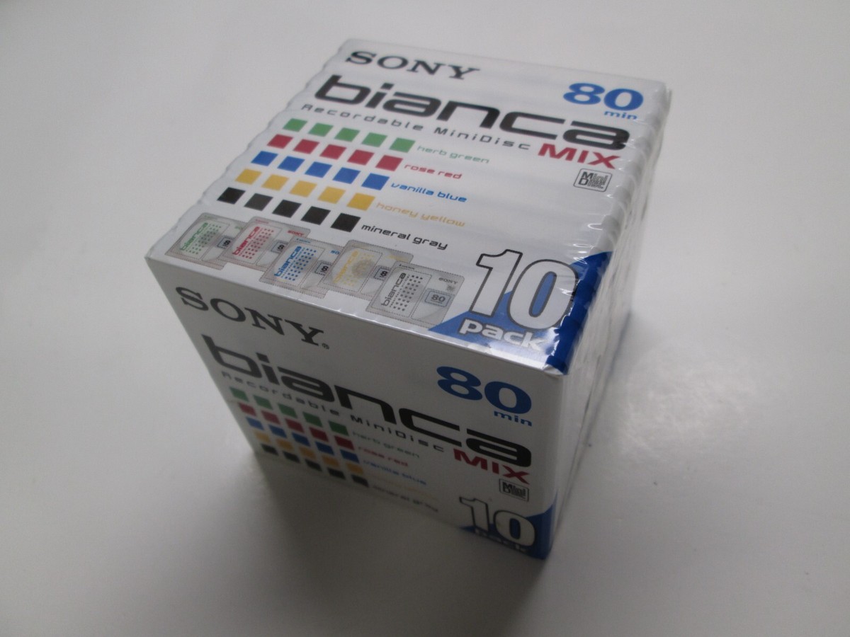 Sony Bianca 10MDW80BAX 80min Recordable MiniDisc Mix - 10 Pack | eBay