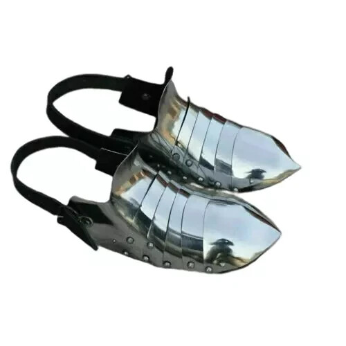 Disfraz gótico medieval Zapatos Zapatos de acero Armadura Bota Halloween sigl...