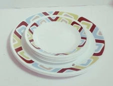 Set of 9 Corelle Squared 3 Dinner Plate(s) 10 1/4" & 6 Salad/Dessert Plates
