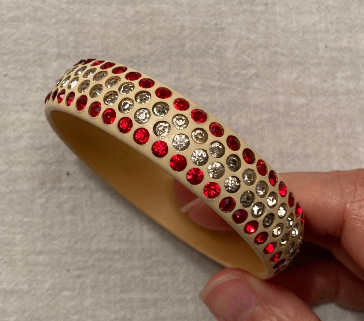 Bakelite bracelet cheap with rhinestones