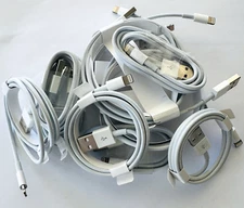 Lot of 10 Apple USB Type-A to Lightning Charging Cables Genuine A1480  MXLY2AM/A