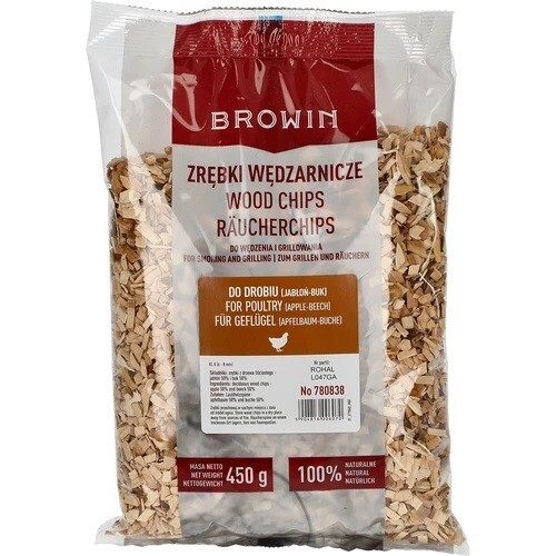 Wood Chips for Poultry Meat Smoking BBQ Grilling 50% apple + 50% beech 450 g