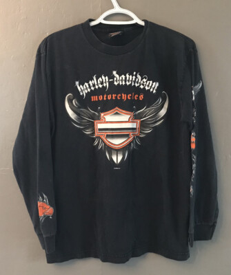 希少 HARLEY-DAVIDSON スパイダープリント/M 2003 ロンt Harley-Davidson/ハーレーダビッドソン】USA製スパイダーロンT