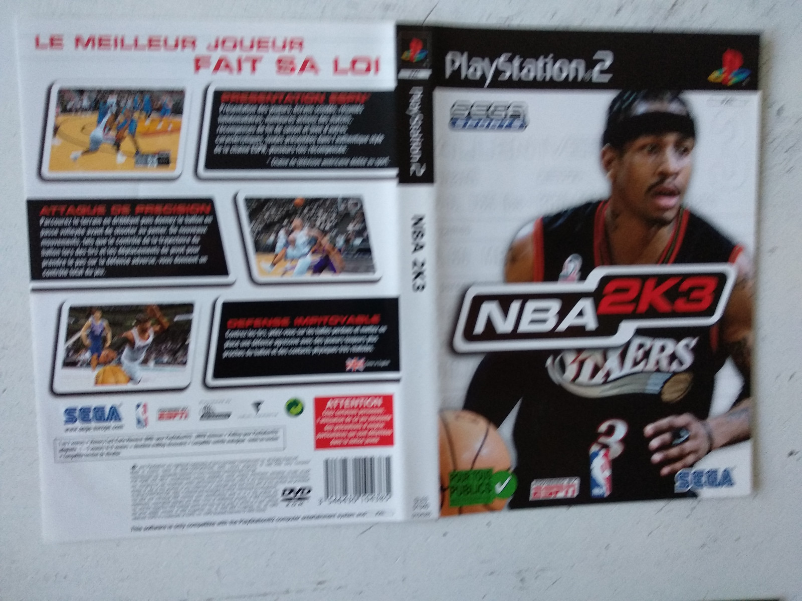 Jaquette/Front-Back cover NBA 2k3 Sony Playstation PS2