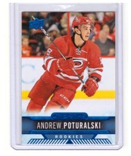 Andrew Poturalski 2017-18 Upper Deck Overtime Rookies Blue Parallel Card #118