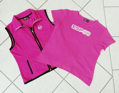 ESPRIT ''Sports'' Weste & T-Shirt 2-Teilig Größe 38 Größe M pink & schwarz w.NEU