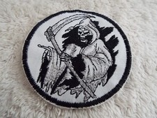 Grim Reaper Halloween 3-5/8" Embroidery Iron-on Patch E42 