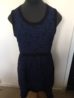 Ladies Blue Jack Wills Summer Star Dress Size 12