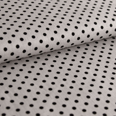 Schwarze Punkte auf Taupe Hell von RJR Fabrics Patchwork Baumwolle (0232)