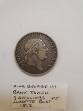 King George 111.  Bank Token  3 Shilling 1812