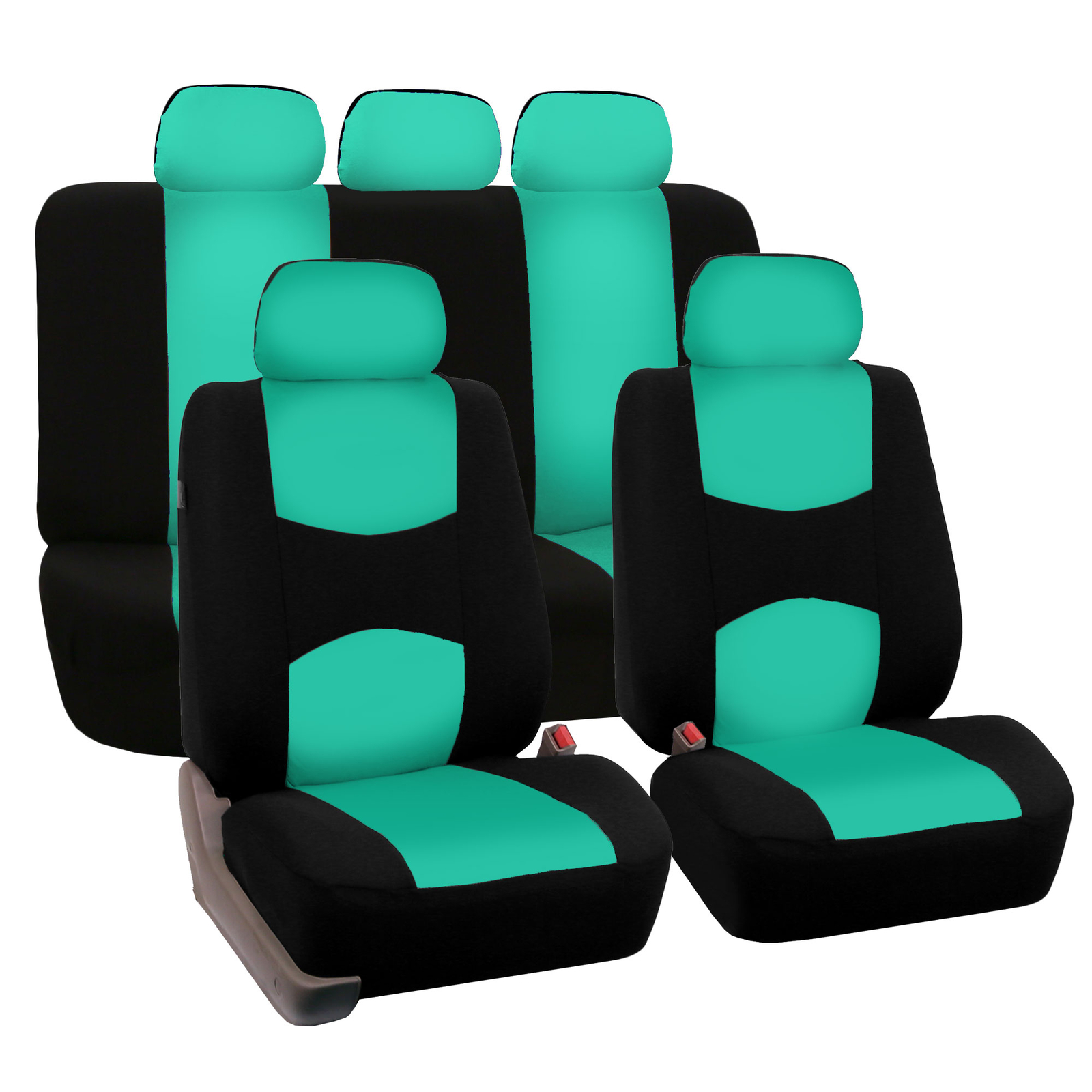 FH Group Seat Covers for Car Truck SUV Van Universal Fitment - Mint/Black