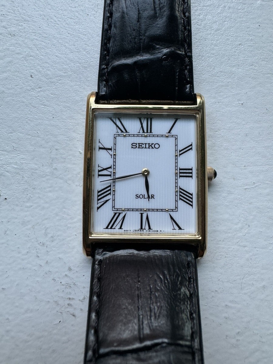 時計 Seiko SUP880 TOP MINT] SEIKO SUP880 Mens Gold Tank Watch w/Box & Papers