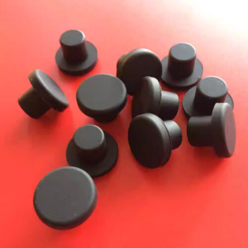 Black Silicone Hole Plug Rubber Plugs Caps End Blanking Dust Seal Bung 3mm-14mm - Picture 5 of 5