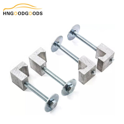 2 Sets/4pc Tool Box Tie Downs Aluminum J Hook Crossover Toolbox Pickup Aluminum