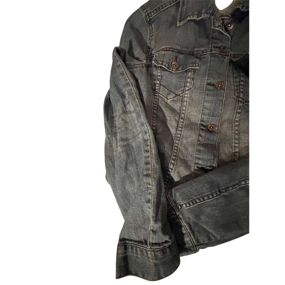 Chaqueta vaquera Paper Denim & Cloth niñas M multicolor gráficos artísticos de retazos Foto 4 de 4