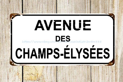 Avenue des champs-elysees metal tin sign old reproductions for sale