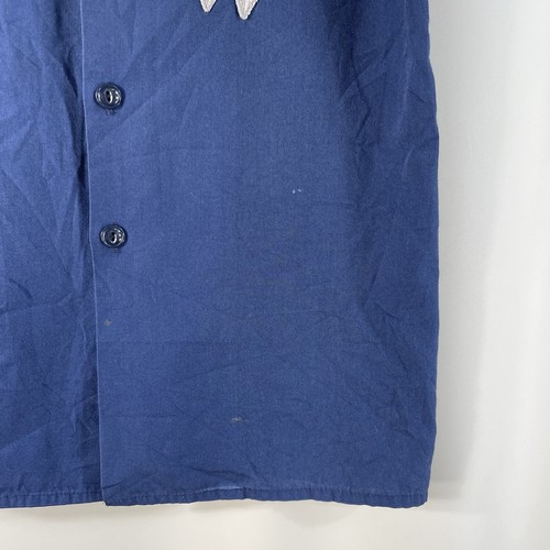 Cub Scouts Boy Scouts of America Large Blue Youth Shirt Sewn Patches VTG Stain - Picture 2 of 14