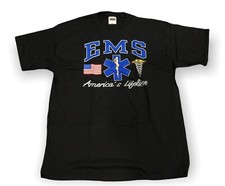 Vintage Deadstock Tultex T Shirt EMS America’s Lifeline 1995 Made In USA