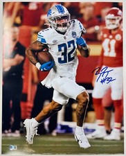 BRIAN BRANCH SIGNED DETROIT LIONS 16X20 BECKETT WITNESS COA