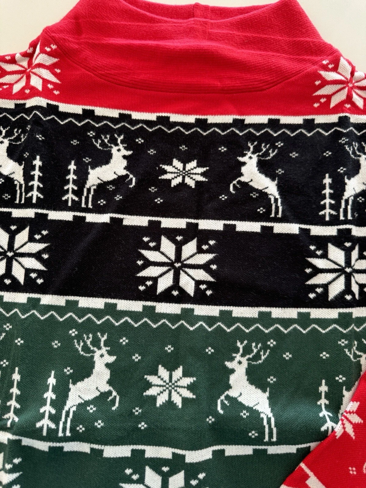 Ugly sweater Christmas snow Turtleneck Sweater oversized split hem Pullover top