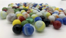 Vintage Old Marbles 100 Ball Mason Jar Multicolor