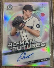 Emerson Hancock 2021 Bowman Chrome 40 Man Futures AUTO #FMFA-EHA SP SN /99