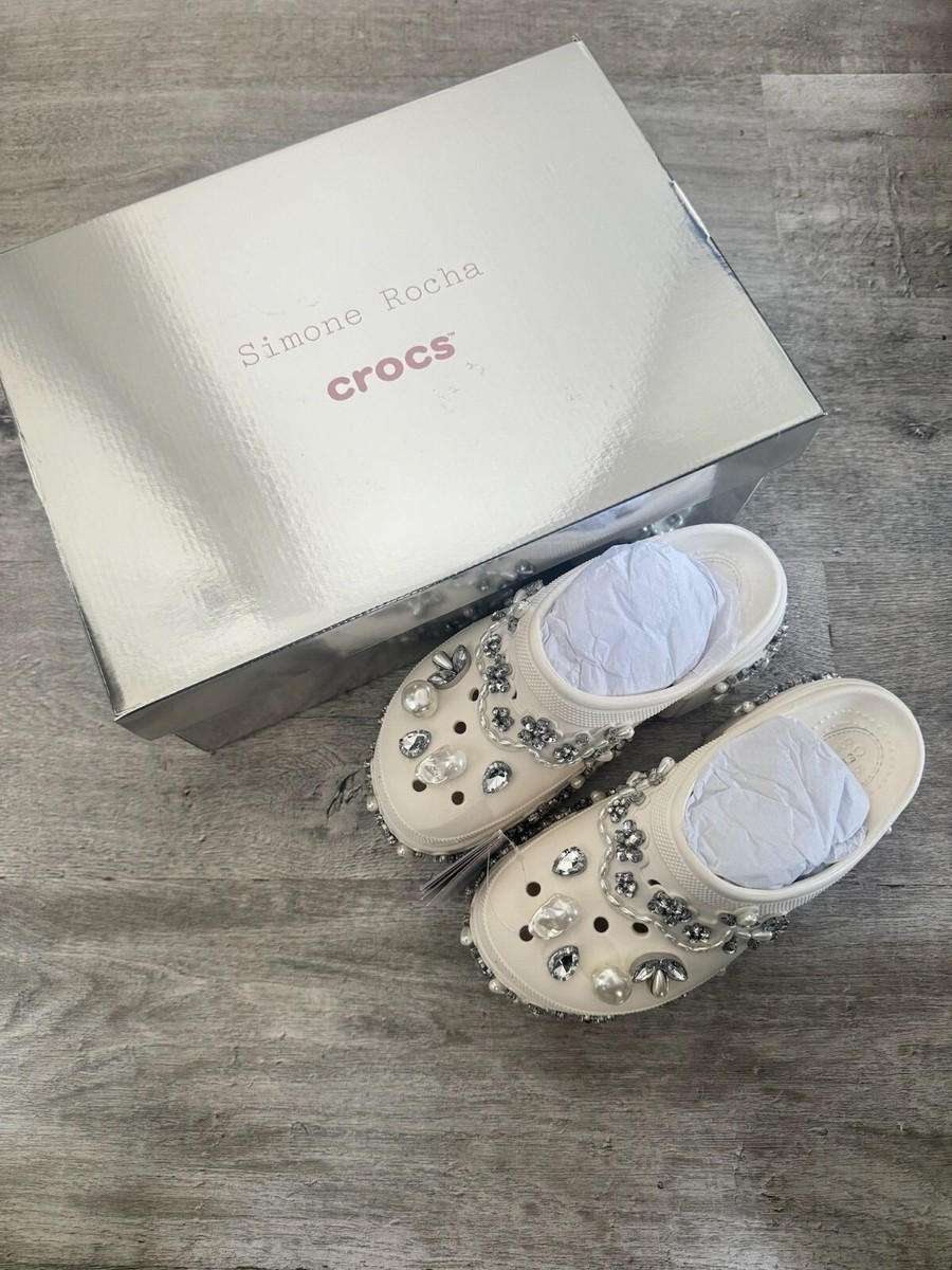 Simone Rocha x Crocs Siren Clogs White UK M8 W9 | eBay UK