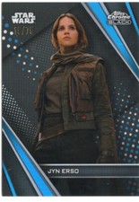 Star Wars Chrome Black 2023 Topps BLUE REFRACTOR 100 Jyn Erso 19/75