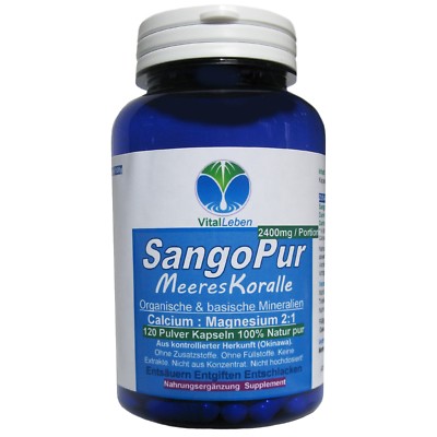 Sango Pur 2:1 Meereskoralle 120 Kapseln Ohne Zusatzstoffe Natur Pur. 25051