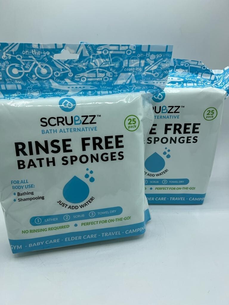 Scrubzz Disposable Rinse Free Bathing Wipes 50 Pack Allin1 Single