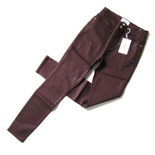 NWT Frame Le High Skinny in Bordeaux Coated Stretch Jeans 26 240