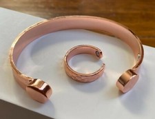 Pure Copper Bracelet Fashion Arthritis Men Women Hammered with ring Style Unisex
