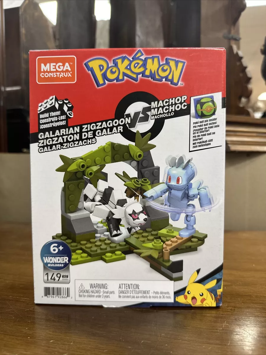 Pokemon Mega Construx 149 Piece Building Set Galarian Zigzagoon vs