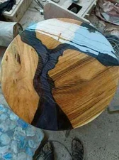 Round Epoxy Table Top Clear Resin Coffee Table For Home Décor Handmade Furniture